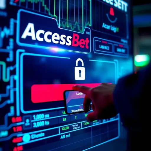 User logging into AccessBet platform showing a secure digital interface