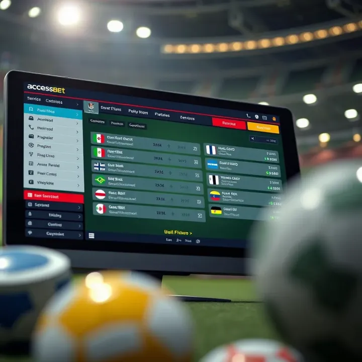 AccessBet Betting Platform Features AccessBet platform interface showing various betting options available to users