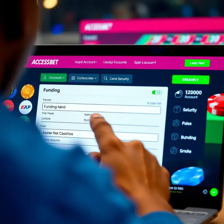 User depositing funds securely into an online casino account using Nigerian currency options