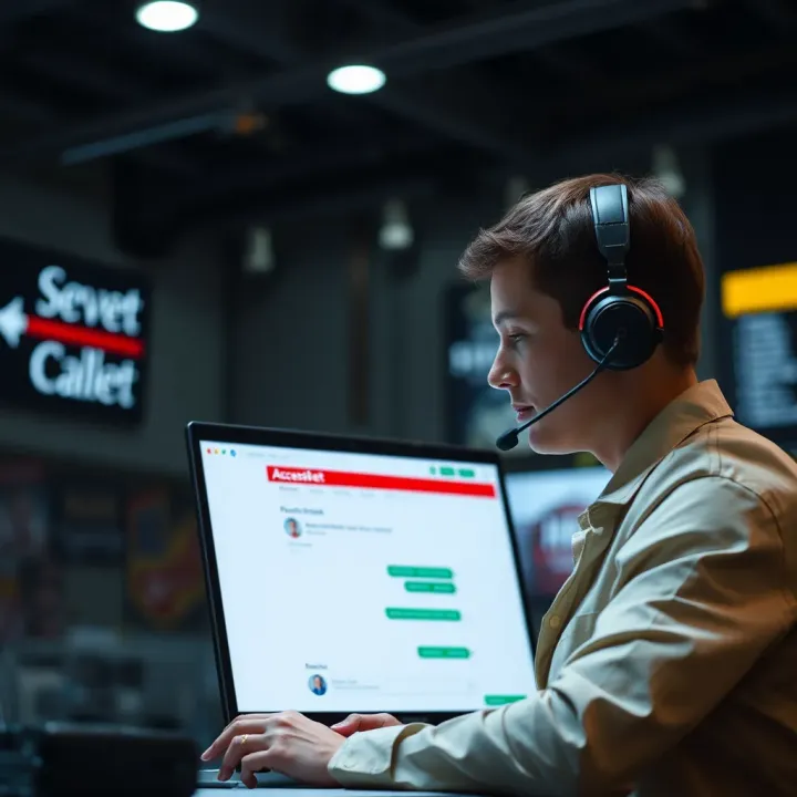 Communicating with AccessBet Customer Support for Account Help Customer support chat interface with AccessBet for account assistance