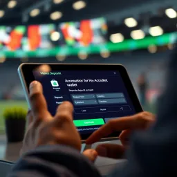 Digital wallet screen displaying deposit options and confirmation for AccessBet betting account