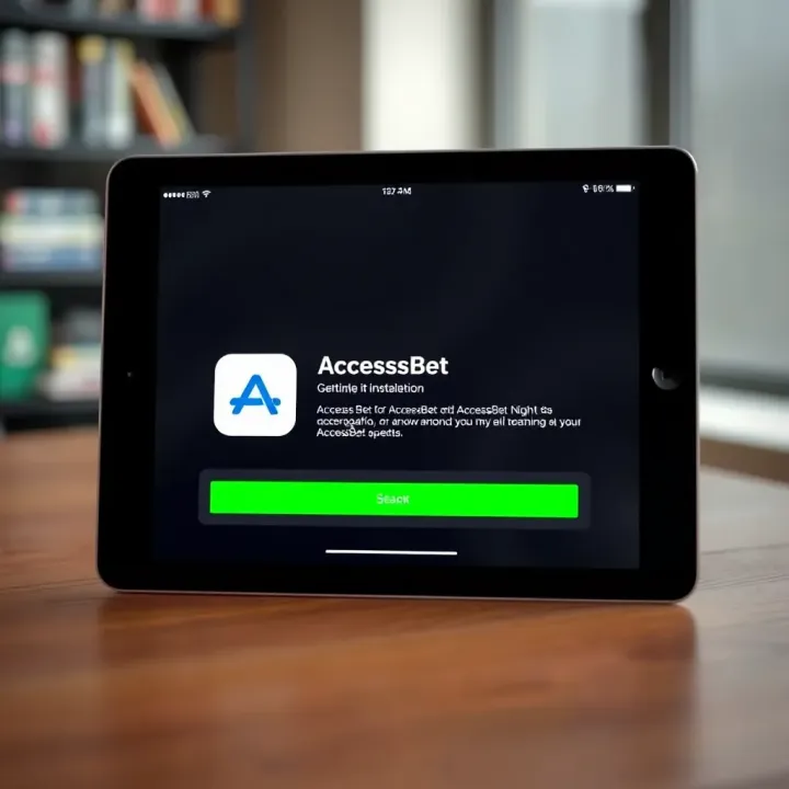 iPad showing installation confirmation for AccessBet app