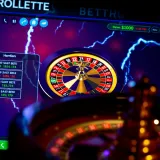 Interface of AccessBet Lightning Roulette showing the wheel and betting options with highlighted multipliers