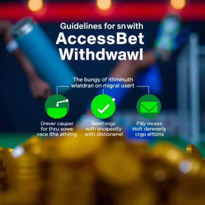 Graphic depicting guidelines and tips for smooth withdrawal transactions on AccessBet platform