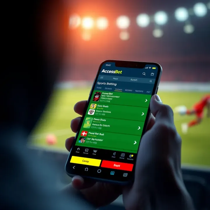User interface showing various sports betting options on a mobile device