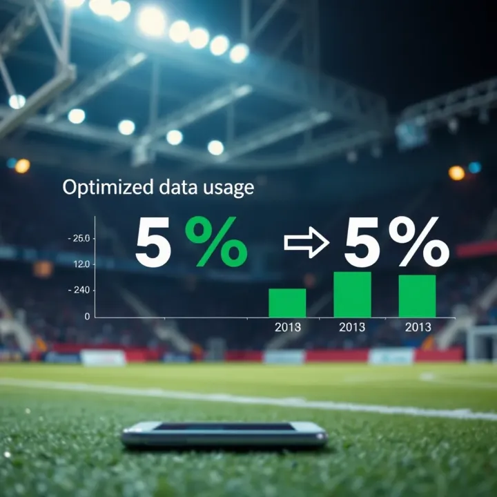 Graphic showing data usage savings while betting on mobile devices in Nigeria