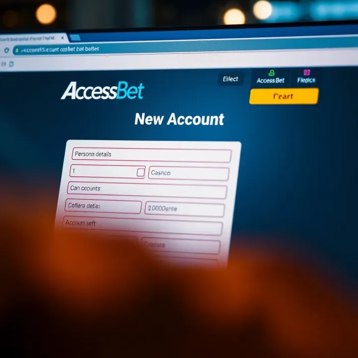 Registration form on betting website with fields for personal details and account creation