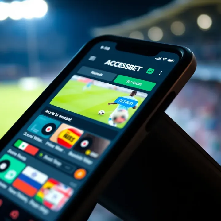 User interface of AccessBet UK app showing sports betting options tailored for Nigerian users