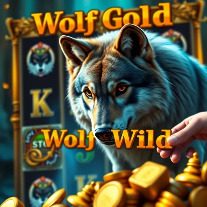 In-game features of Wolf Gold highlighting free spins, wild symbols, and stacked reels for enhanced gameplay