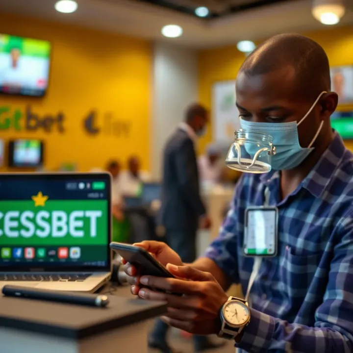 Illustration of payment methods including mobile money and online transactions for betting services
