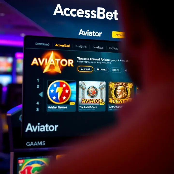 User interface displaying Aviator game download options on AccessBet platform