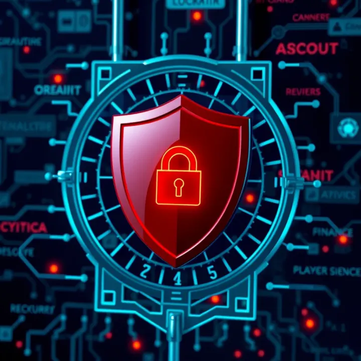 Security shield symbol on a digital background representing account protection