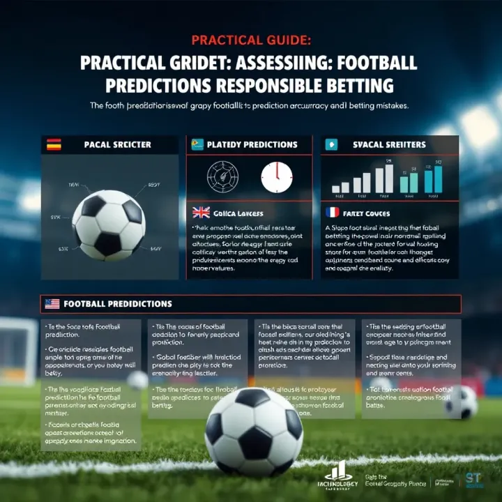 An infographic illustrating tips for evaluating football prediction accuracy and avoiding betting mistakes