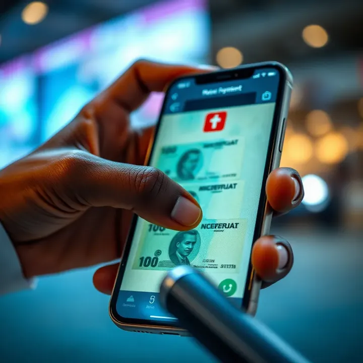 Secure Payment Methods for Mobile Betting in Nigeria Secure payment transaction on a smartphone showcasing Nigerian Naira currency icons