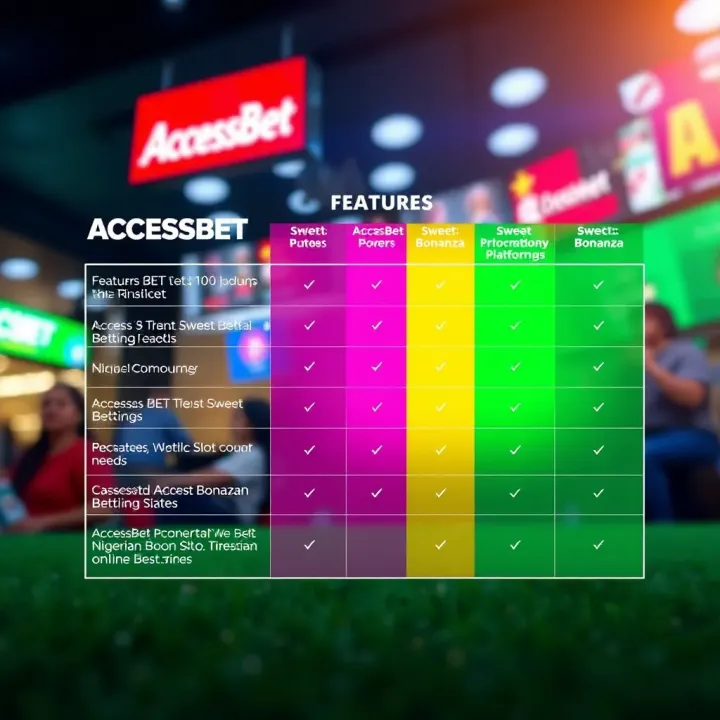 Comparison chart highlighting features of AccessBet and other top Nigerian online betting sites