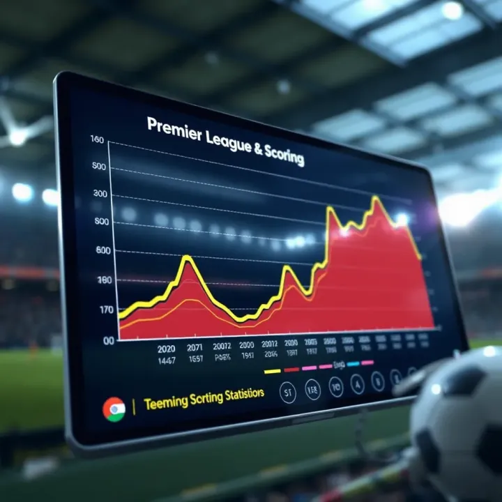 Graph showing Premier League team performance trends and scoring statistics