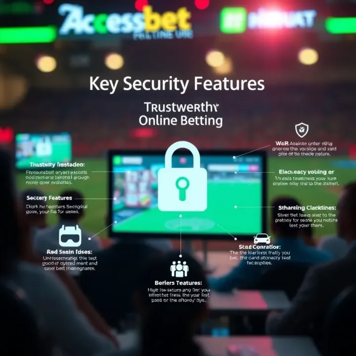 Key Security Features for Trustworthy Online Betting Graphic highlighting security features and trust indicators for safe online betting platforms