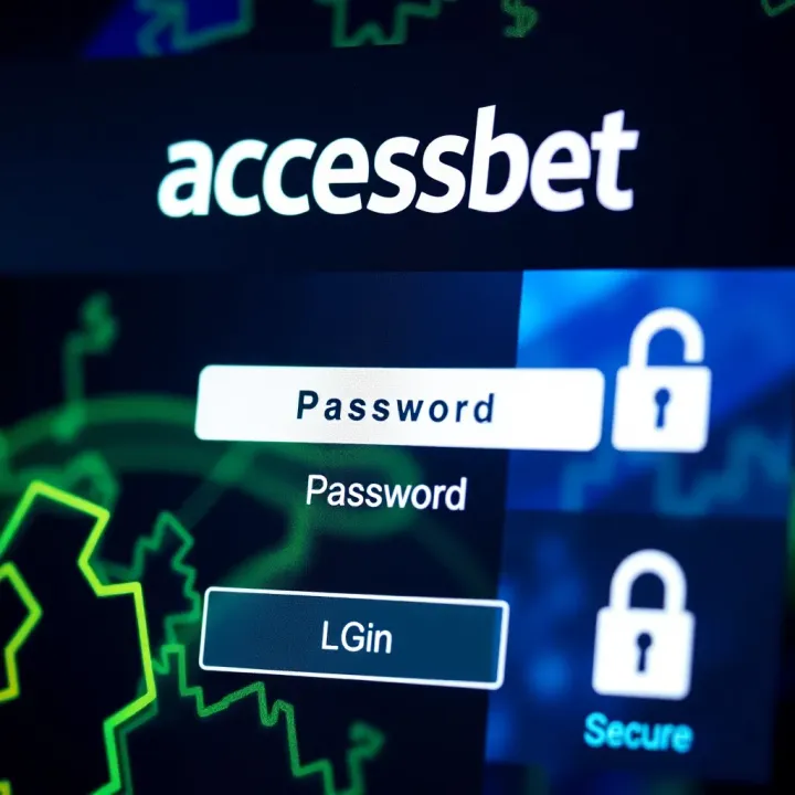 Secure login screen for AccessBet platform with password field and security icons