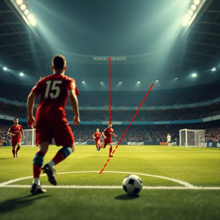 Football pitch illustration highlighting tactical formations influencing match outcomes