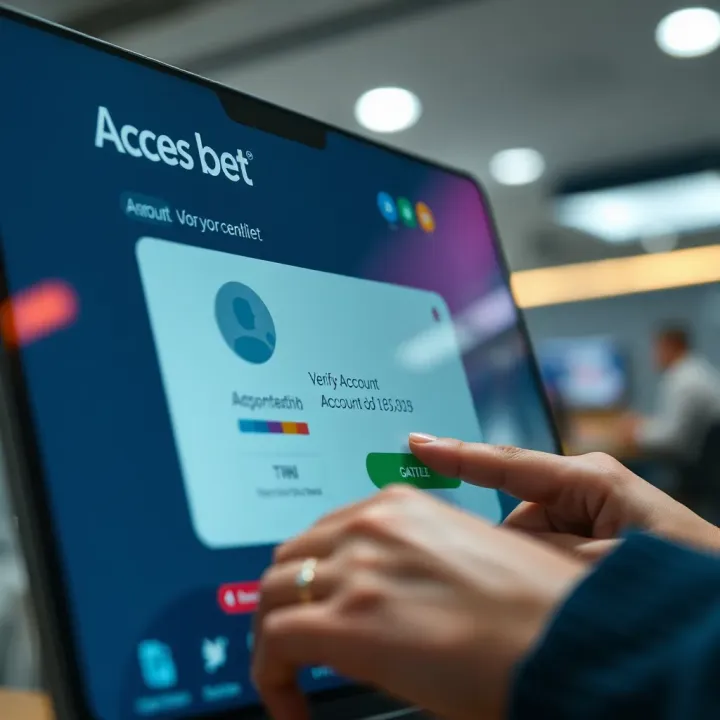 User verifying account details on AccessBet platform to enable withdrawal