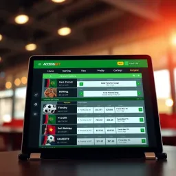 User interface showcasing various betting options on AccessBet TZ platform