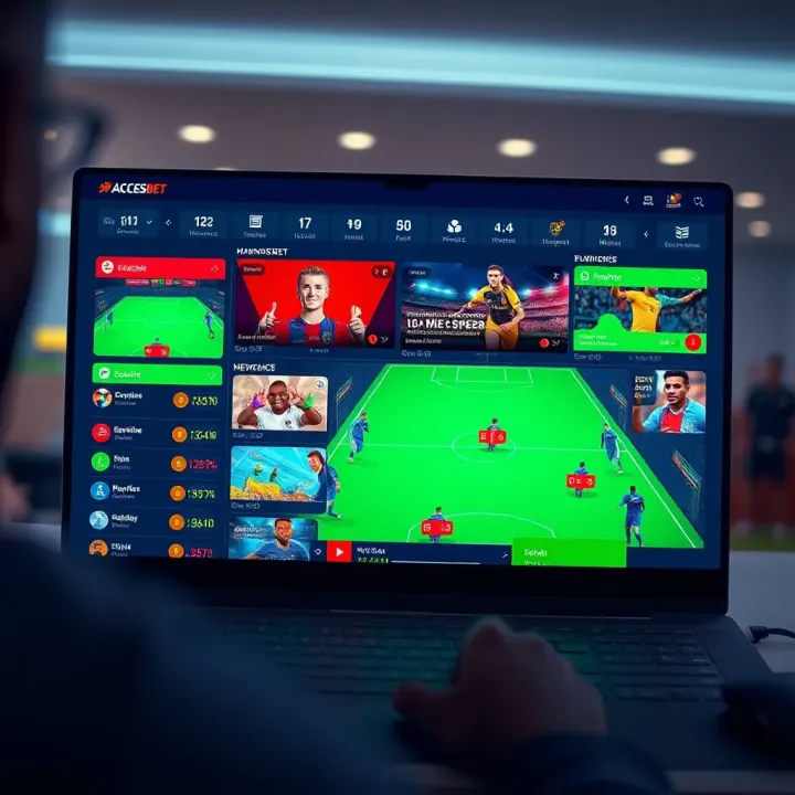 Virtual sports betting interface displaying multiple live game options with dynamic odds and colorful graphics