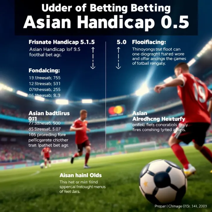 Graphic explaining the concept of Asian Handicap 0.5 in sports betting with a focus on football odds
