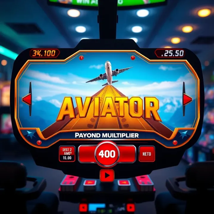 Graphical interface showing the Aviator game with a rising plane and payout multiplier