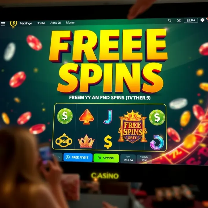 Digital casino interface showing free spins promotion for Nigerian players