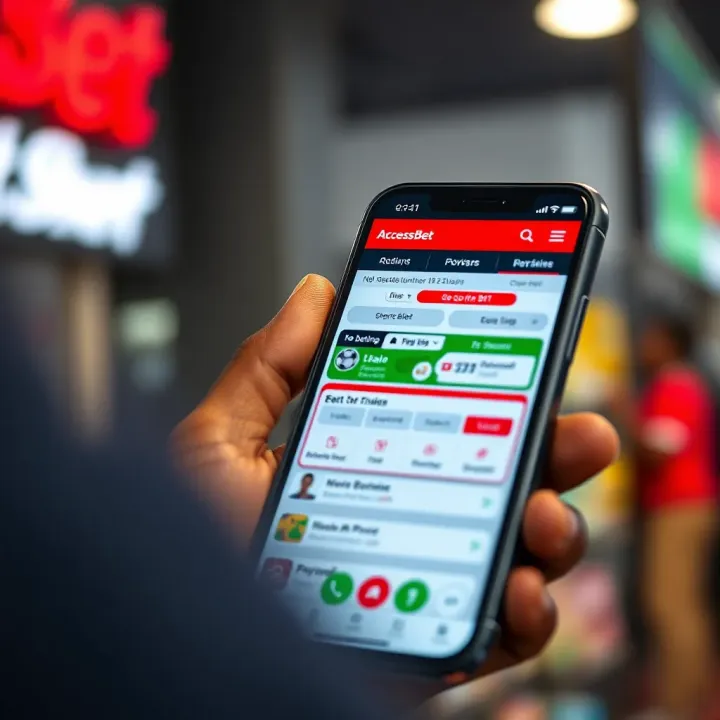 Modern digital sports betting interface on a smartphone highlighting the transition from physical shops to online platforms