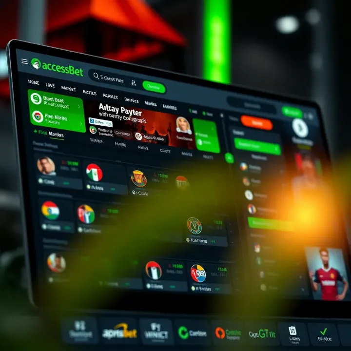 Screenshot of Open AccessBet homepage showcasing various betting markets and options available on the platform